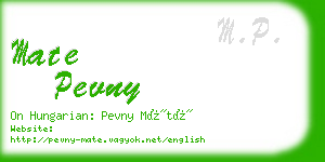 mate pevny business card